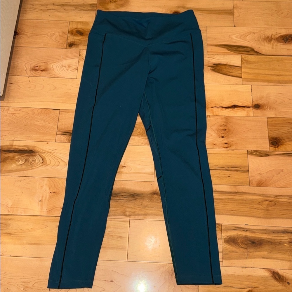 PINK ACTIVE Victorias Secret Teal Mid Rise Leggings Size Medium